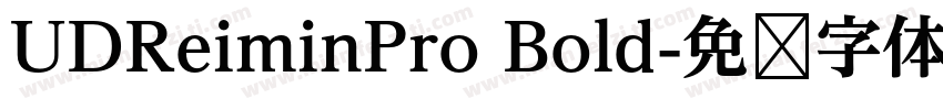 UDReiminPro Bold字体转换